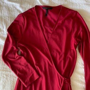 BCBG MaxAzria wrap dress in red